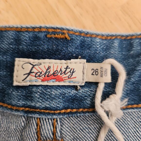 Faherty Rover 70’s jeans Straight Leg High Rise  Sz 26 - Picture 3 of 11